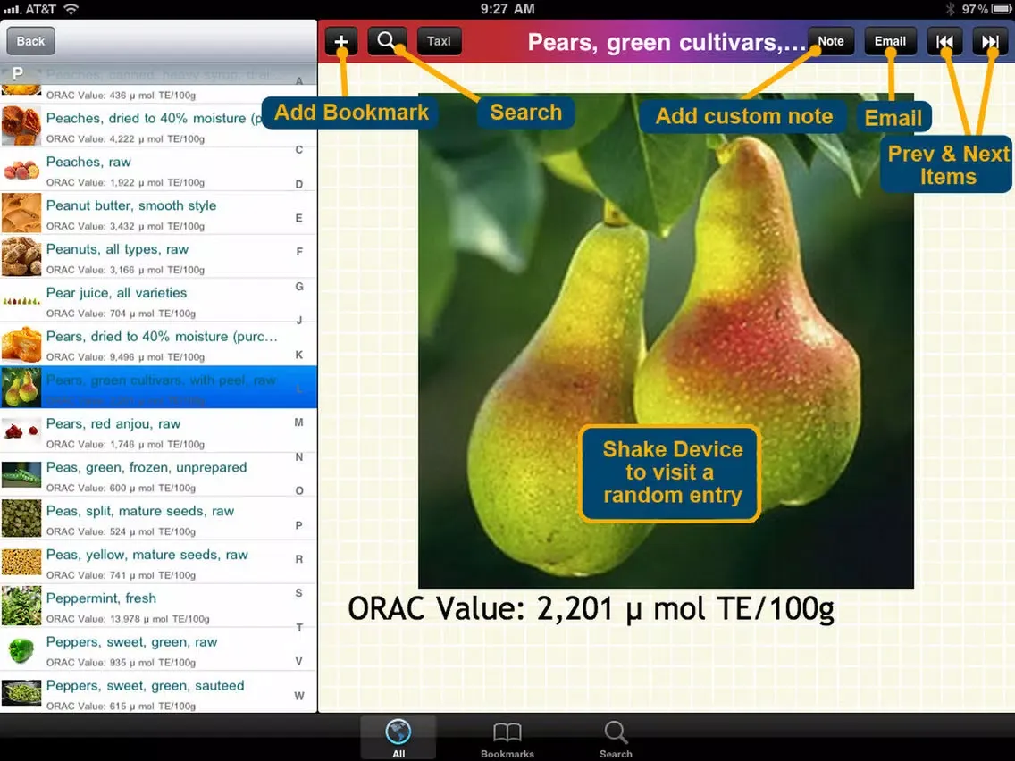 Capturas de pantalla de Antioxidants Food List iPad 
