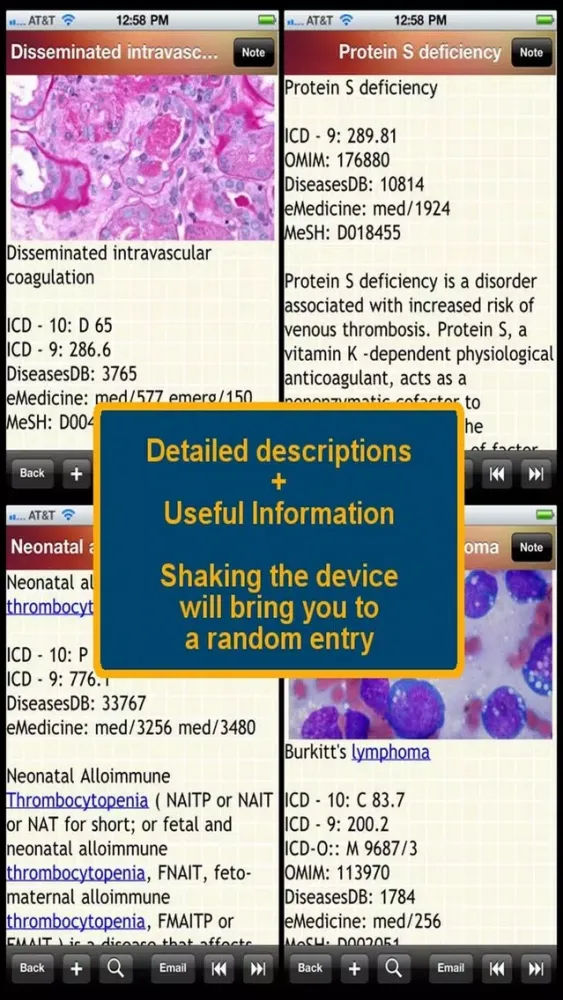 Ảnh chụp màn hình của Blood Disorders Encyclopedia