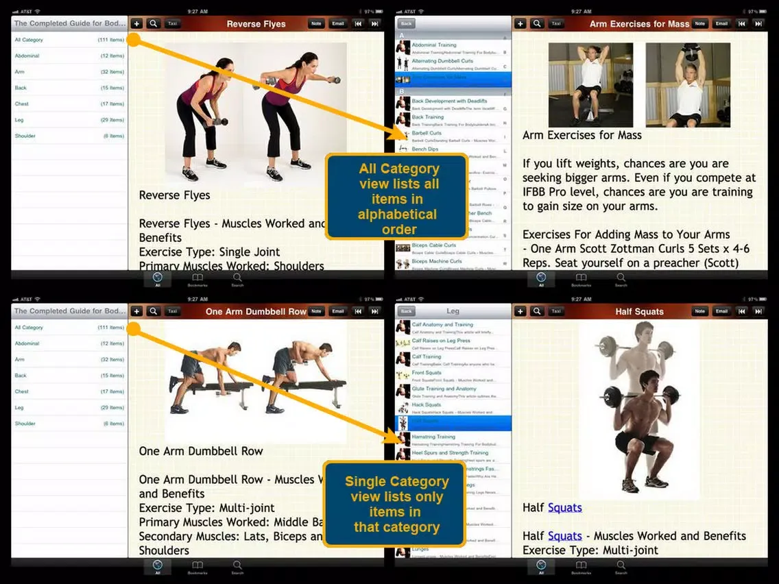 Zrzuty ekranu The Completed Guide for Bodybuilding iPad 