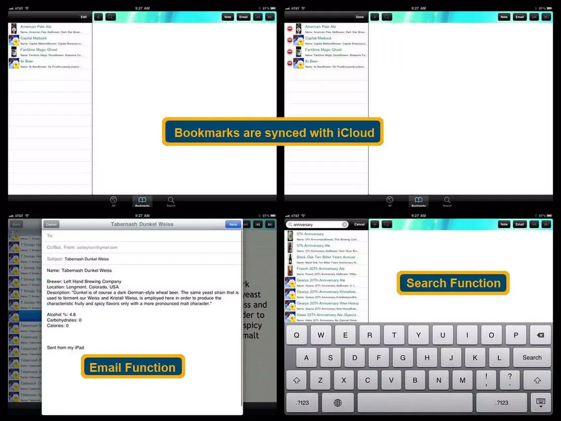 Capturas de pantalla de The Beer Bible Plus+ iPad 