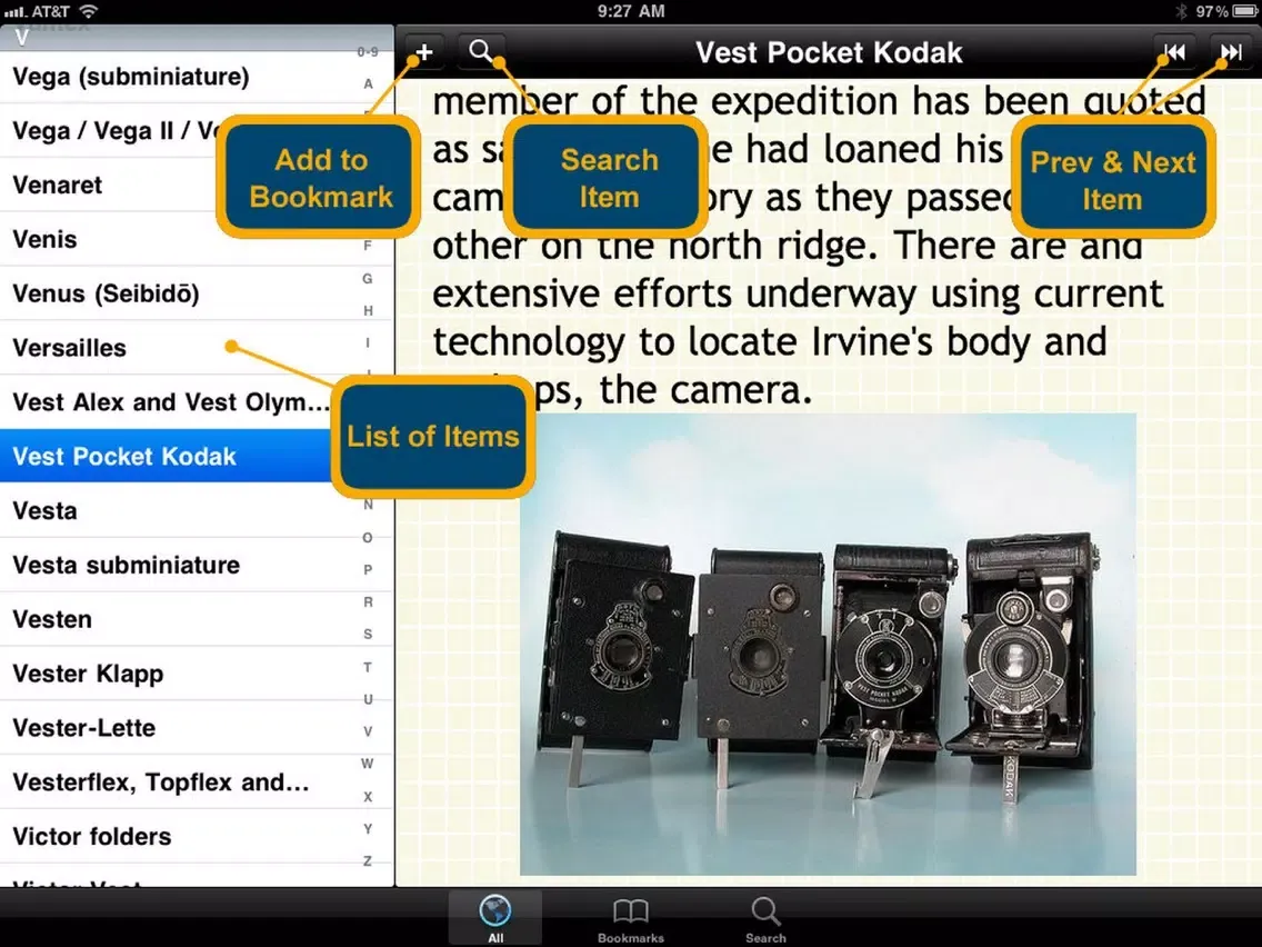 Tangkapan layar The Complete Camera Bible iPad 