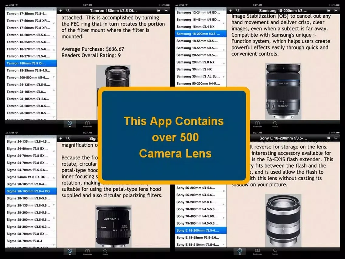 Zrzuty ekranu Camera Lens Bible iPad 