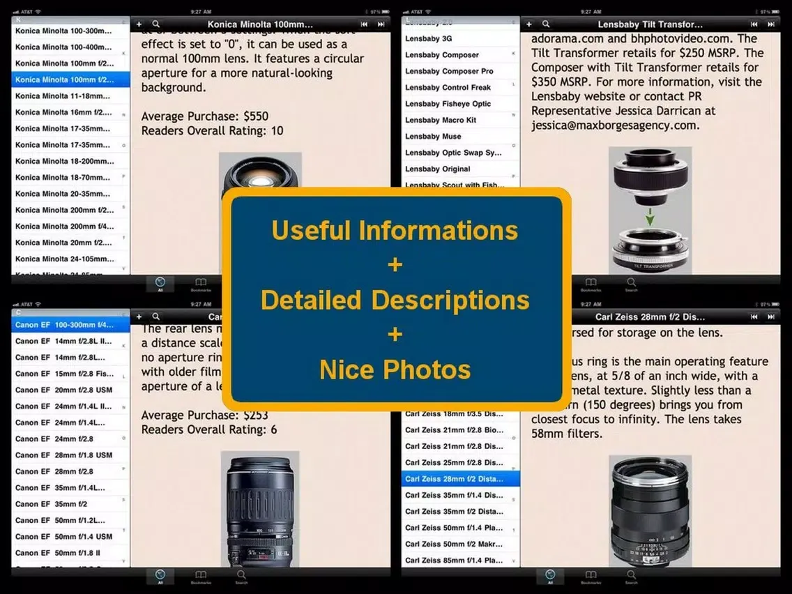 Zrzuty ekranu Camera Lens Bible iPad 