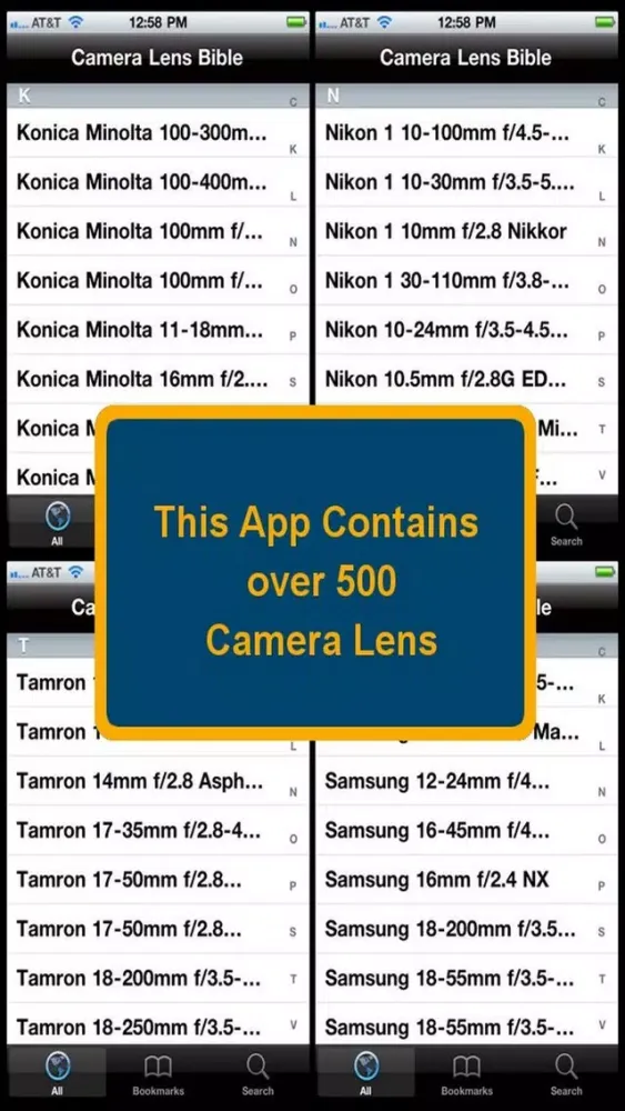 Zrzuty ekranu Camera Lens Bible