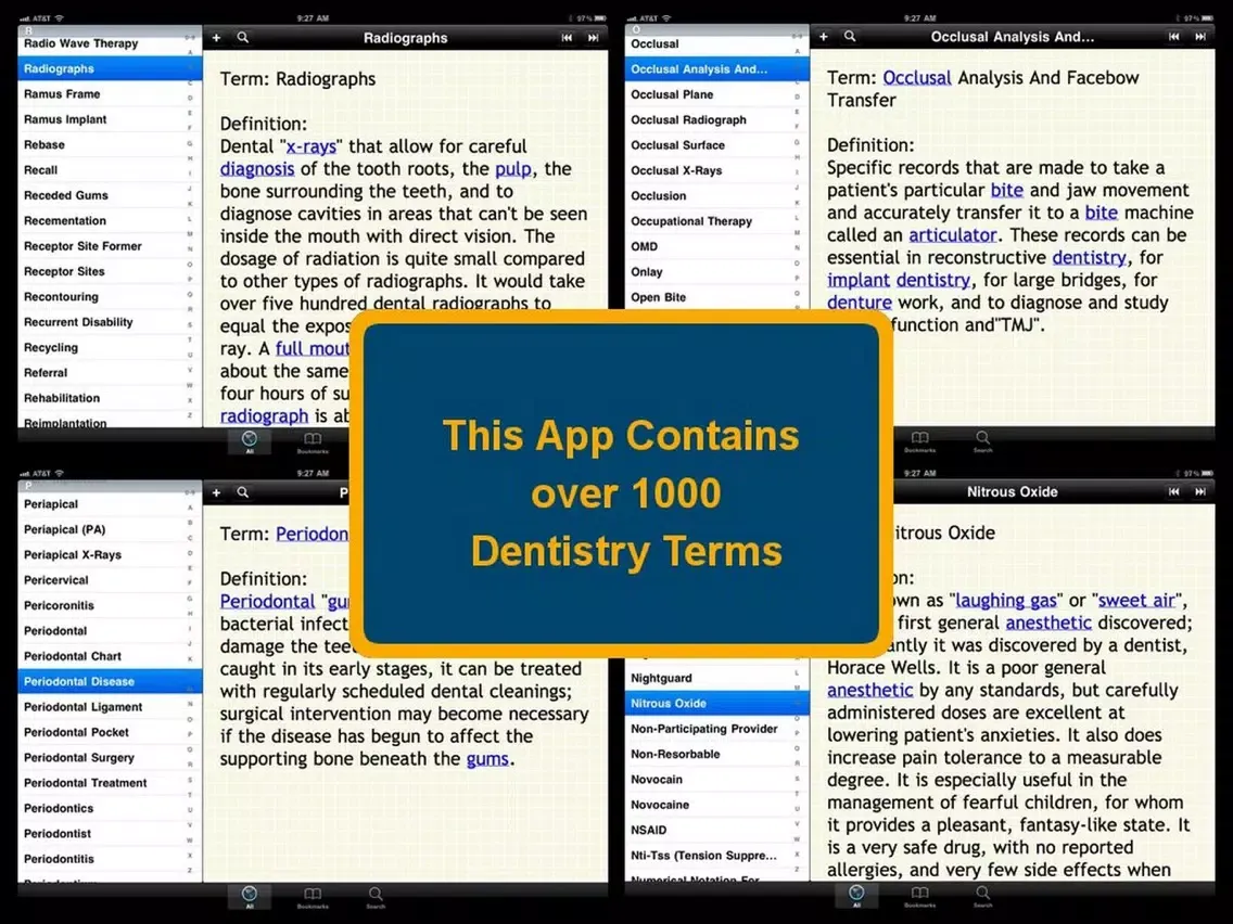 Capturas de pantalla de Glossary of Dentistry iPad 