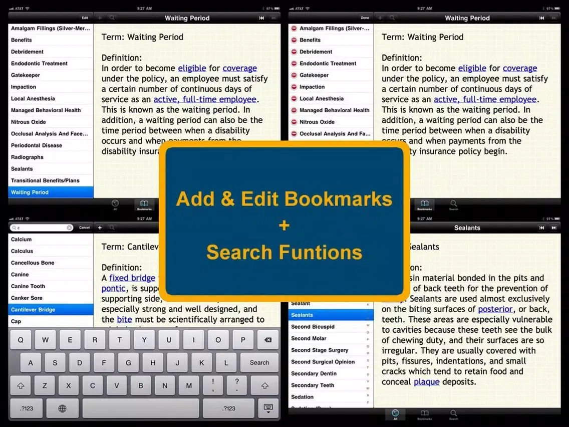 Capturas de pantalla de Glossary of Dentistry iPad 