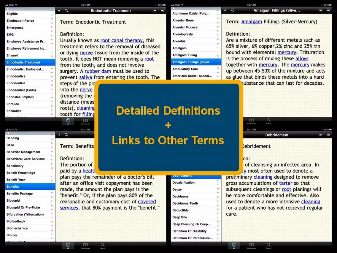 Capturas de pantalla de Glossary of Dentistry iPad 