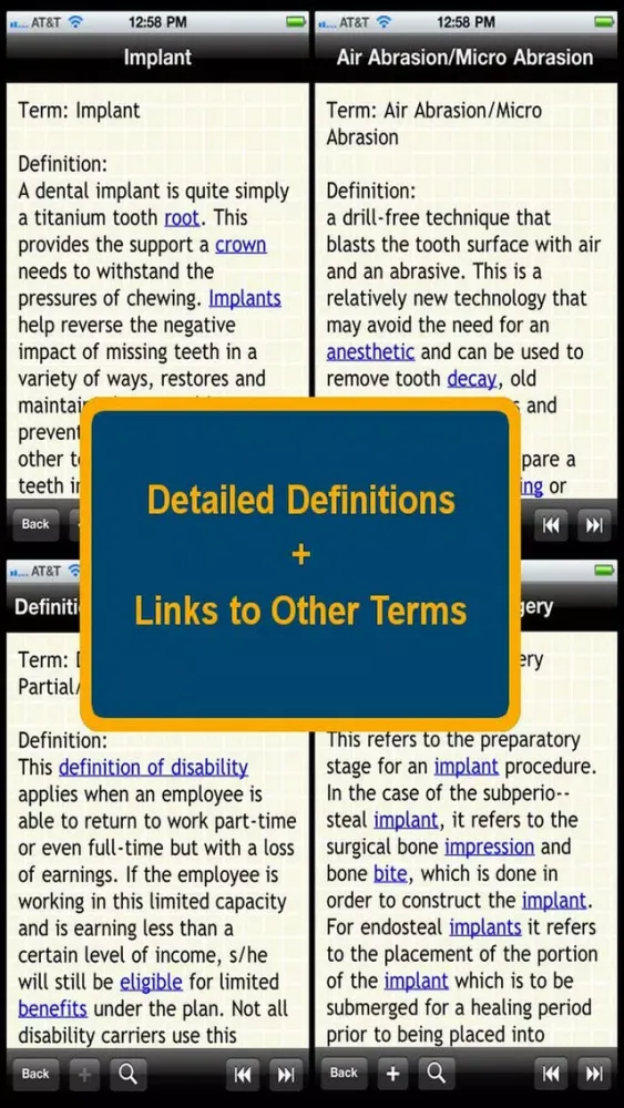 Capturas de pantalla de Glossary of Dentistry