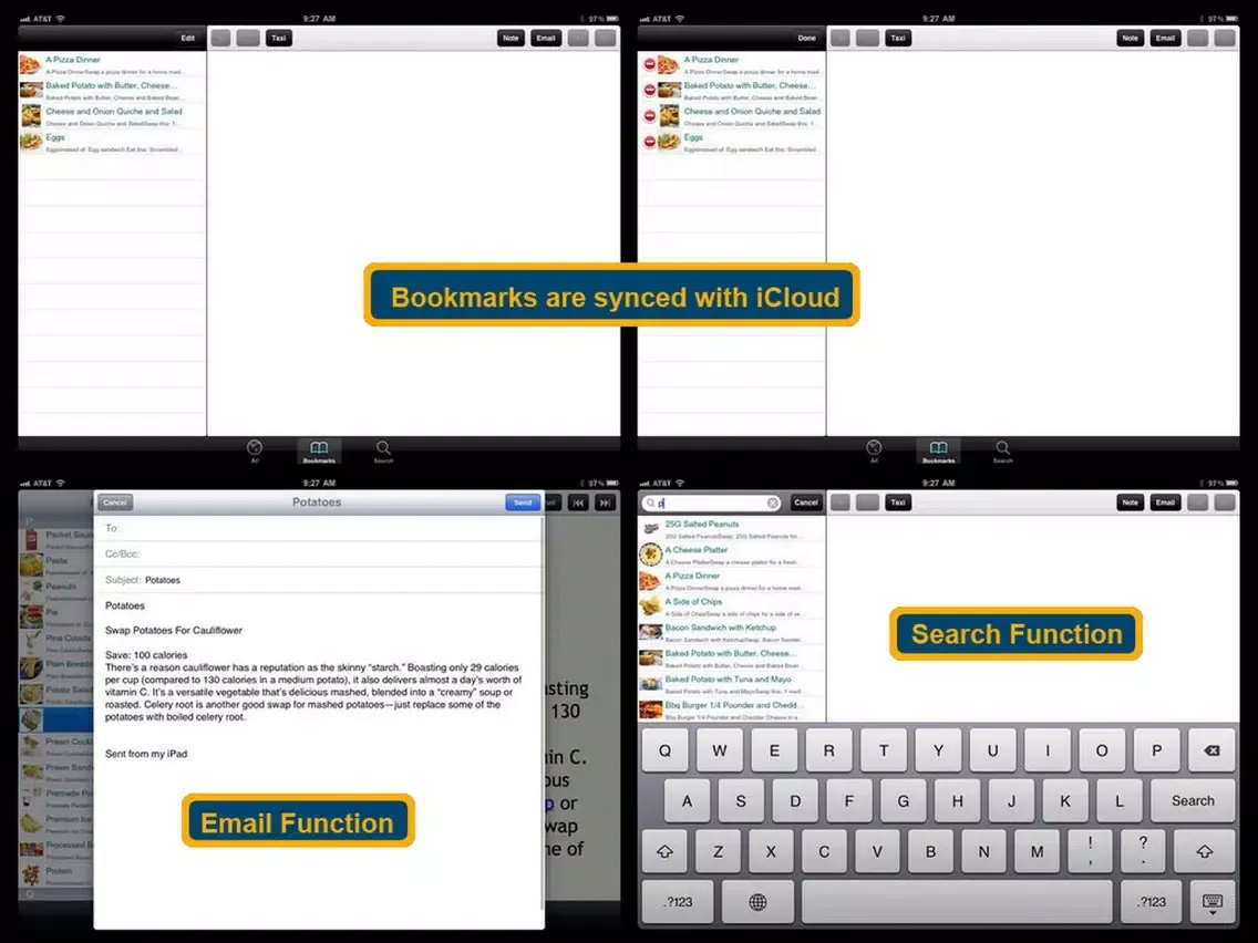 170 Food Swap Ideas iPad  Screenshots
