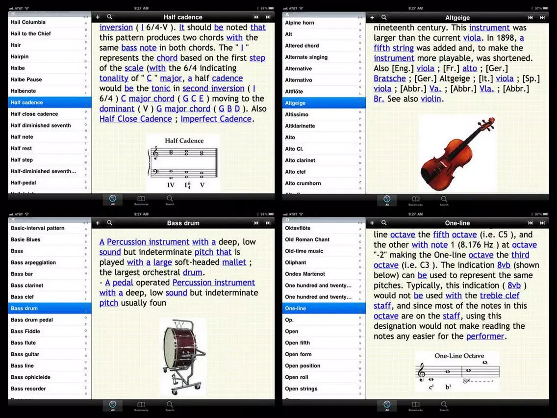 Glossary of Music iPad  স্ক্রিনশট