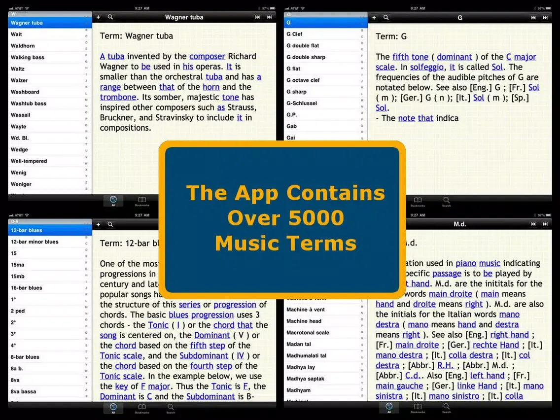 Glossary of Music iPad  স্ক্রিনশট