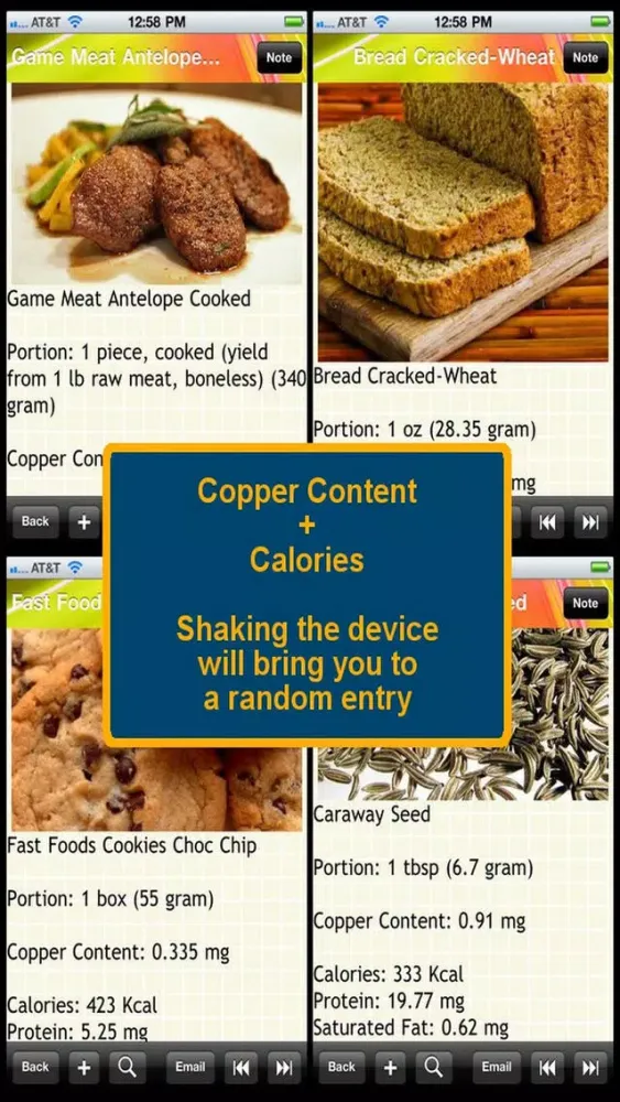 Capturas de tela do High Copper Food