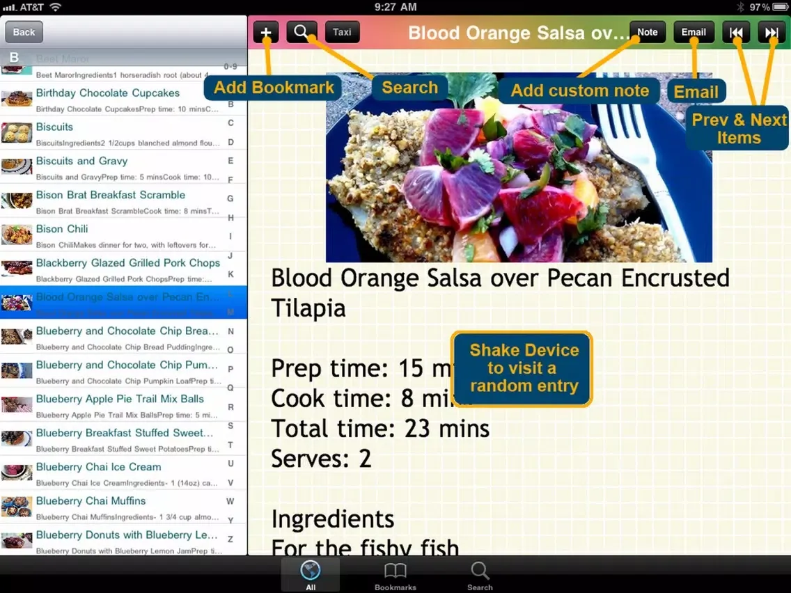 Paleo Recipes Plus+ iPad  Screenshots