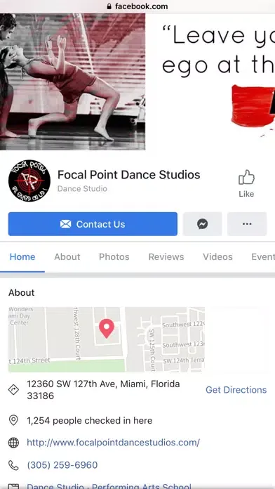 Capturas de tela do Focal Point Dance Studio