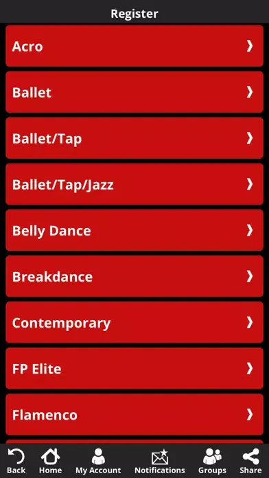 Capturas de tela do Focal Point Dance Studio