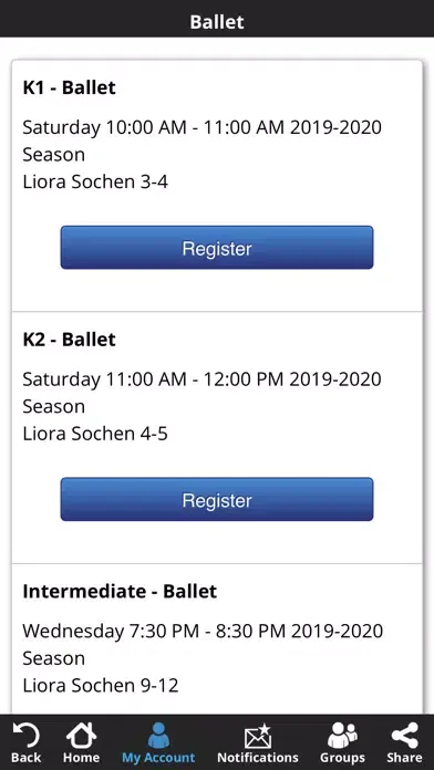 Capturas de tela do Focal Point Dance Studio