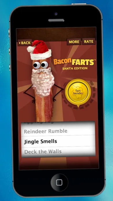 ภาพหน้าจอของ Bacon Farts App - Best Fart Sounds - Santa Edition