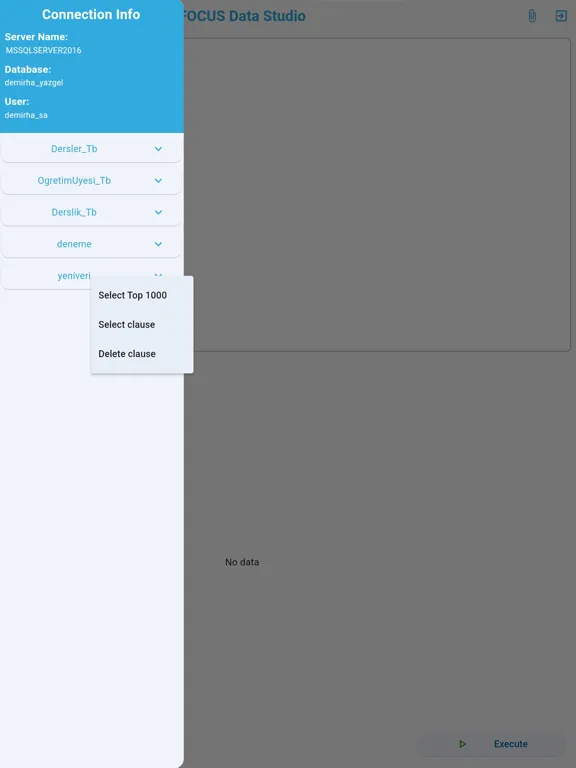 Screenshot di FOCUS Data Studio For SQL iPad 