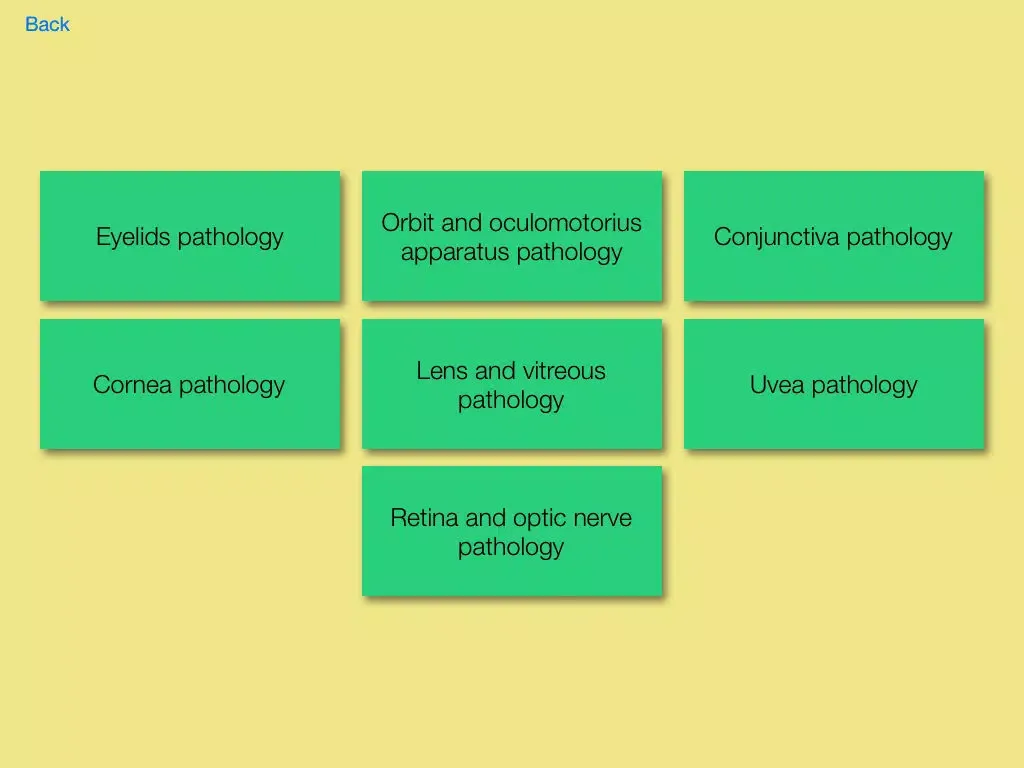 Ảnh chụp màn hình của Ophthalmic Pathology iPad 