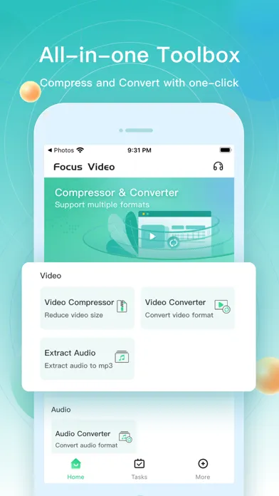 Captures d'écran de Focus Video - Video Compressor