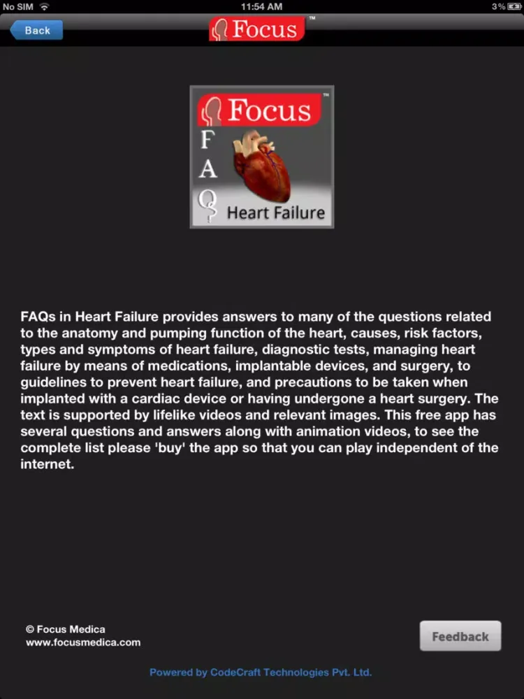 Tangkapan layar FAQs in Health & Medicine iPad 