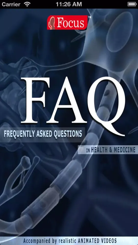 Tangkapan layar FAQs in Health & Medicine