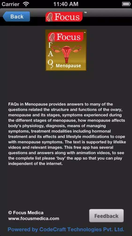 Tangkapan layar FAQs in Health & Medicine