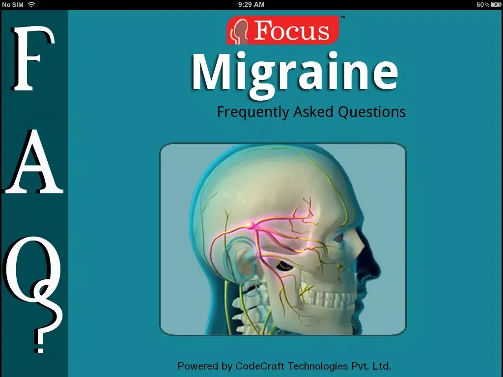 Tangkapan skrin Migraine FAQ iPad 