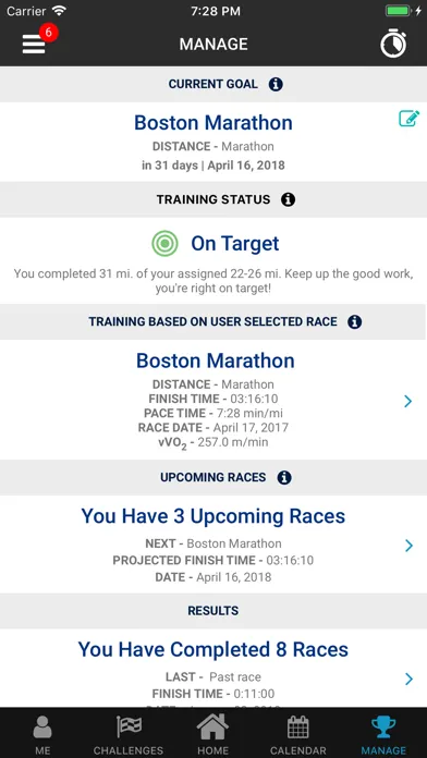 My Run Plan Screenshots