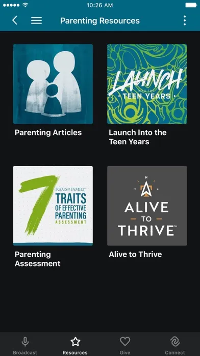Tangkapan layar Focus on the Family App