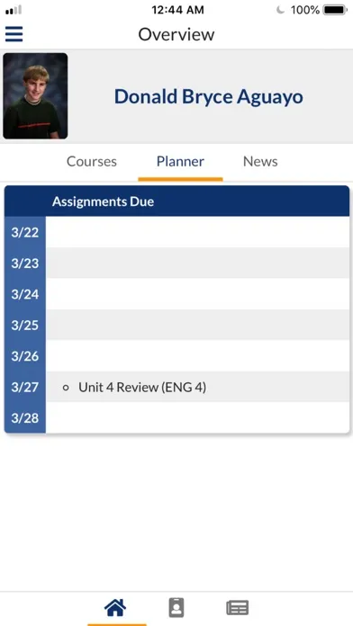 Capturas de pantalla de ECISD Parent Portal
