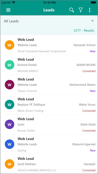 Ảnh chụp màn hình của Centra CRM