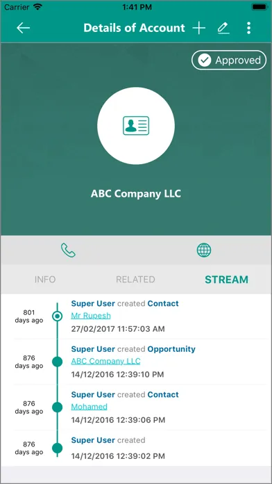 Ảnh chụp màn hình của Centra CRM