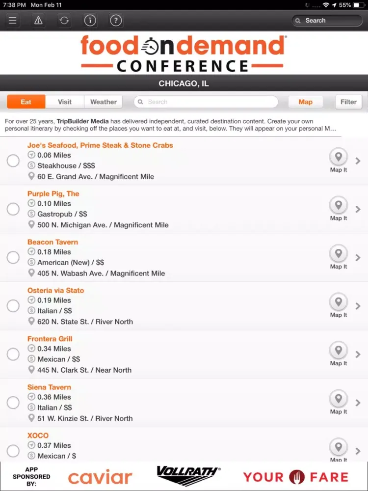 Captures d'écran de Food On Demand Conference iPad 