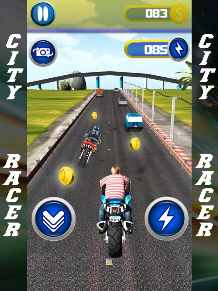 Capturas de pantalla de Highway Rider City Motor Racing 3D iPad 