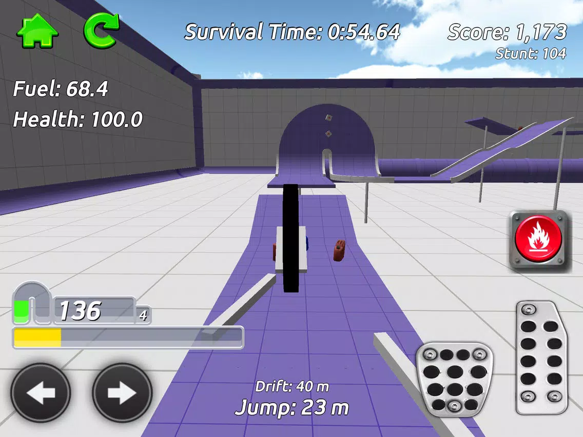 Tangkapan skrin Stunt Monobike Simulator iPad 