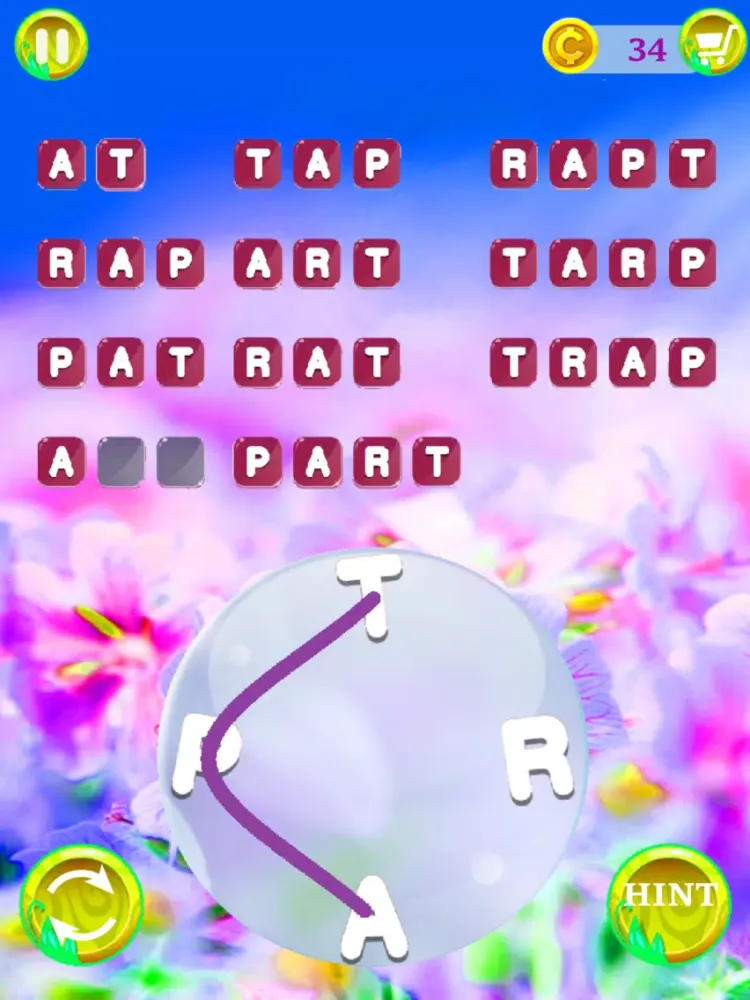 Capturas de tela do Word Flowers: Crosswords Game iPad 