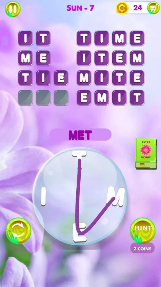 Capturas de tela do Word Flowers: Crosswords Game