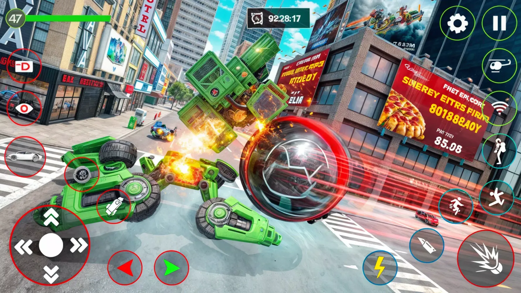 Red Ball Robot Car: Robot Game Screenshots