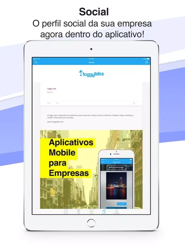 Foggy Labs - aplicativos para empresas iPad  Screenshots