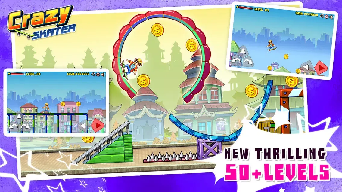 Screenshot di Crazy Skater Kid - Freestyle Skateboarding Game
