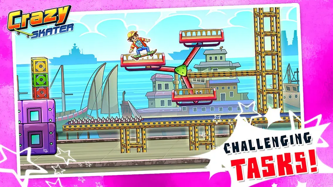 Screenshot di Crazy Skater Kid - Freestyle Skateboarding Game