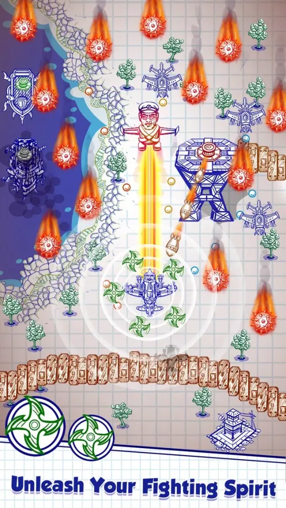 Captures d'écran de Doodle Combat - Sky Fighter's