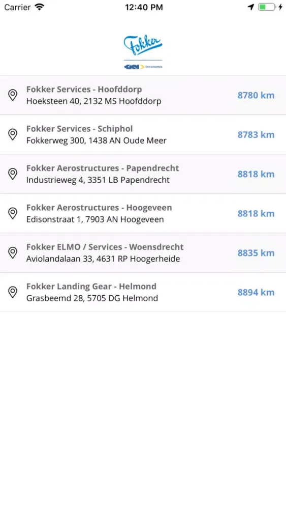 Zrzuty ekranu GKN - Fokker NL Alarm