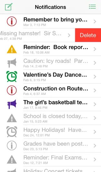 Ảnh chụp màn hình của Follett Notifications