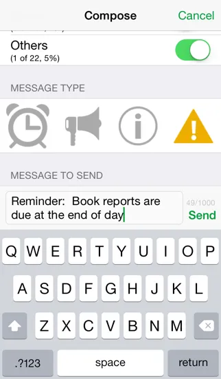 Ảnh chụp màn hình của Follett Notifications