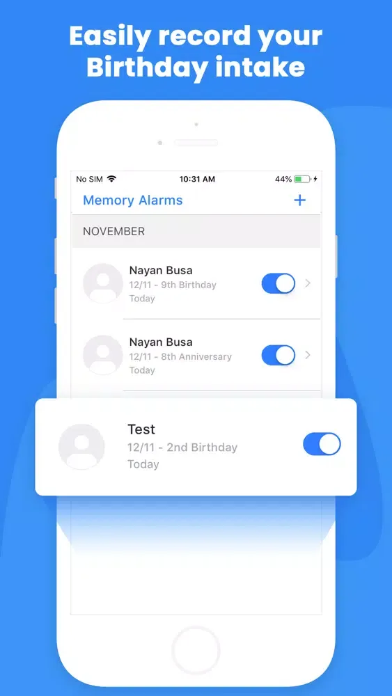 Capturas de tela do Birthday Remainder Anniversary