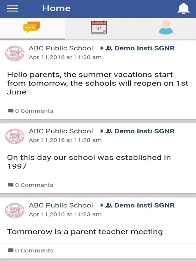 Parent App of Diamond International Academy iPad  スクリーンショット