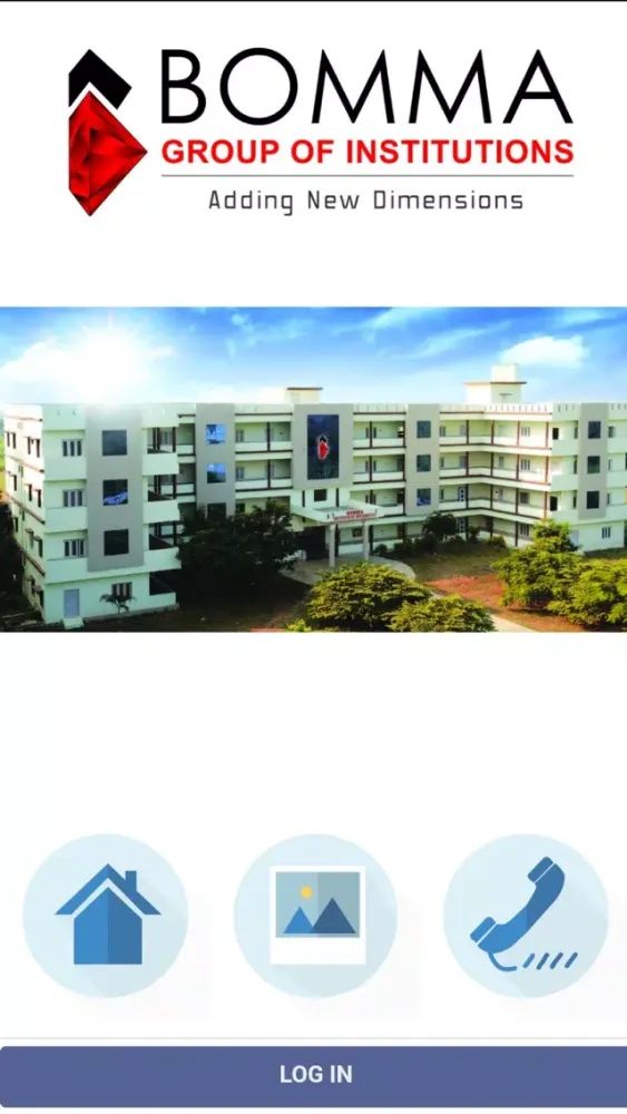 Tangkapan layar Parent App of Bomma Group of Institutions