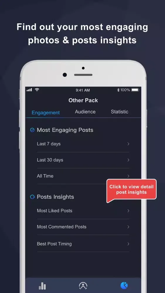 Ảnh chụp màn hình của Followers+-My Ins Reports
